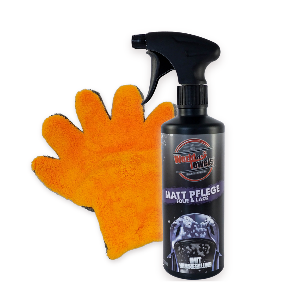 Mikrofaser Waschhandschuh & Matt-Pflege – Perfekte Reinigung für matte Oberflächen
