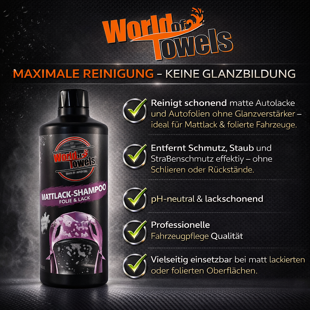 Autoshampoo für Mattlack und matte Folie 500ml